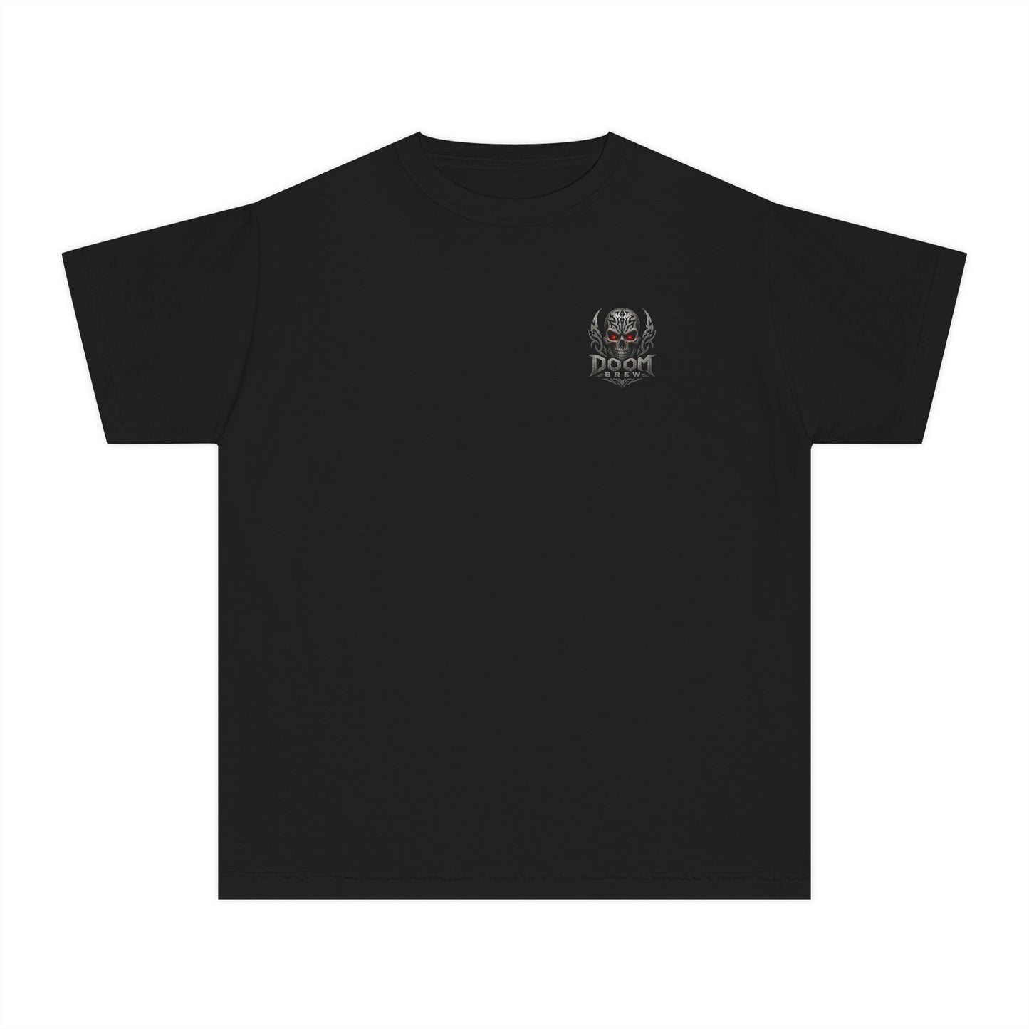 Doom Brew Youth Tee – Graphic Chest Print, Casual Kids Shirt