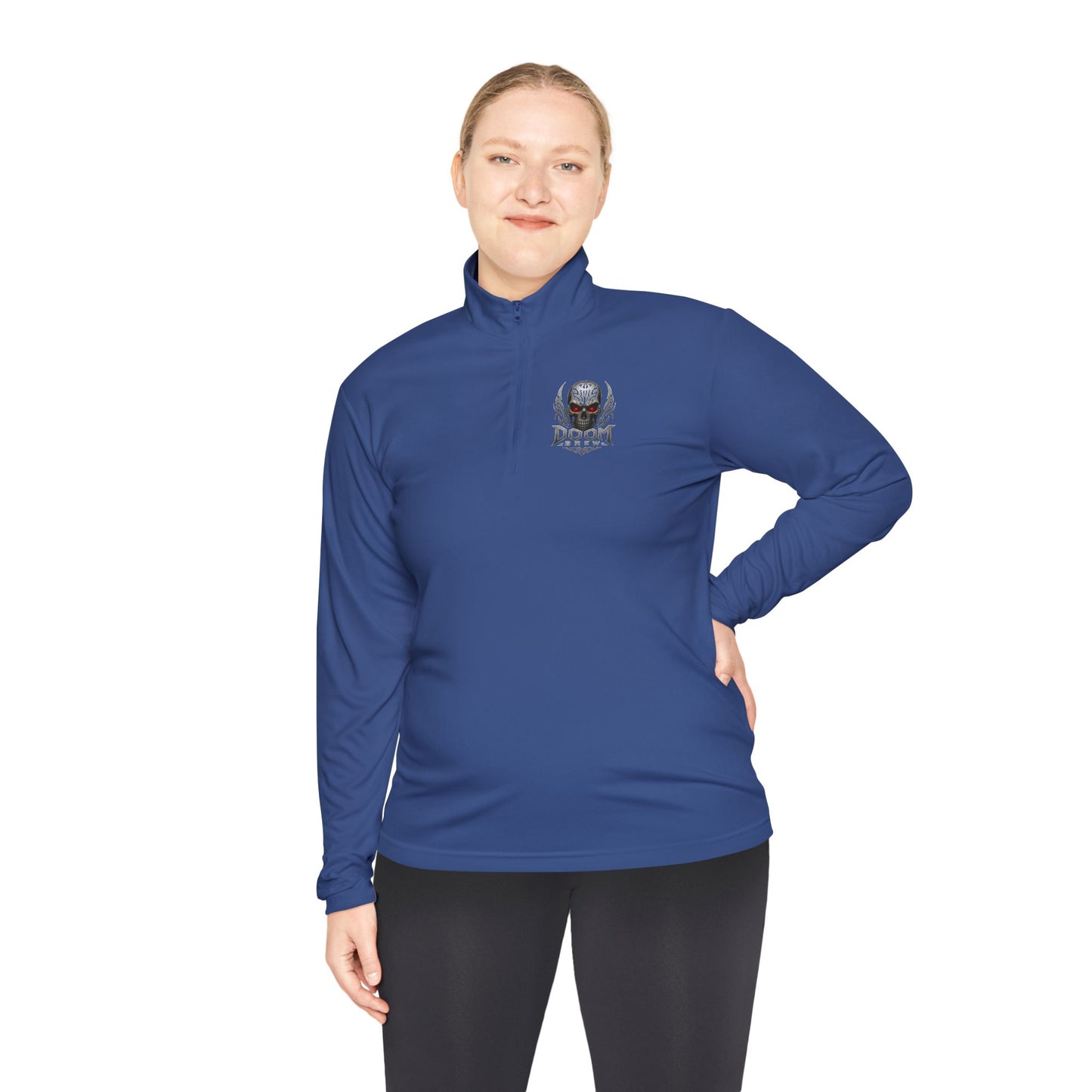 Skull Crest Quarter-Zip Pullover | Doom Brew Official Merch