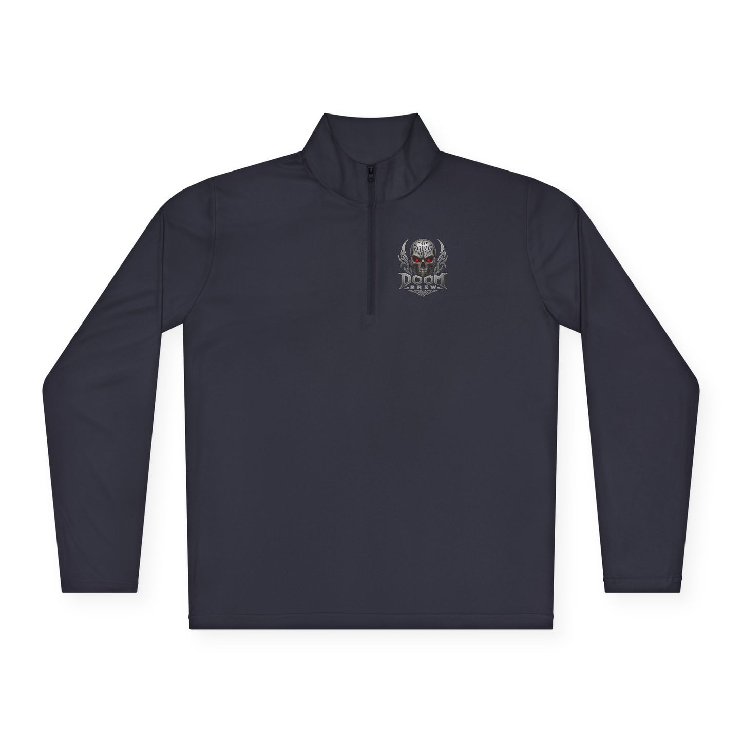 Skull Crest Quarter-Zip Pullover | Doom Brew Official Merch