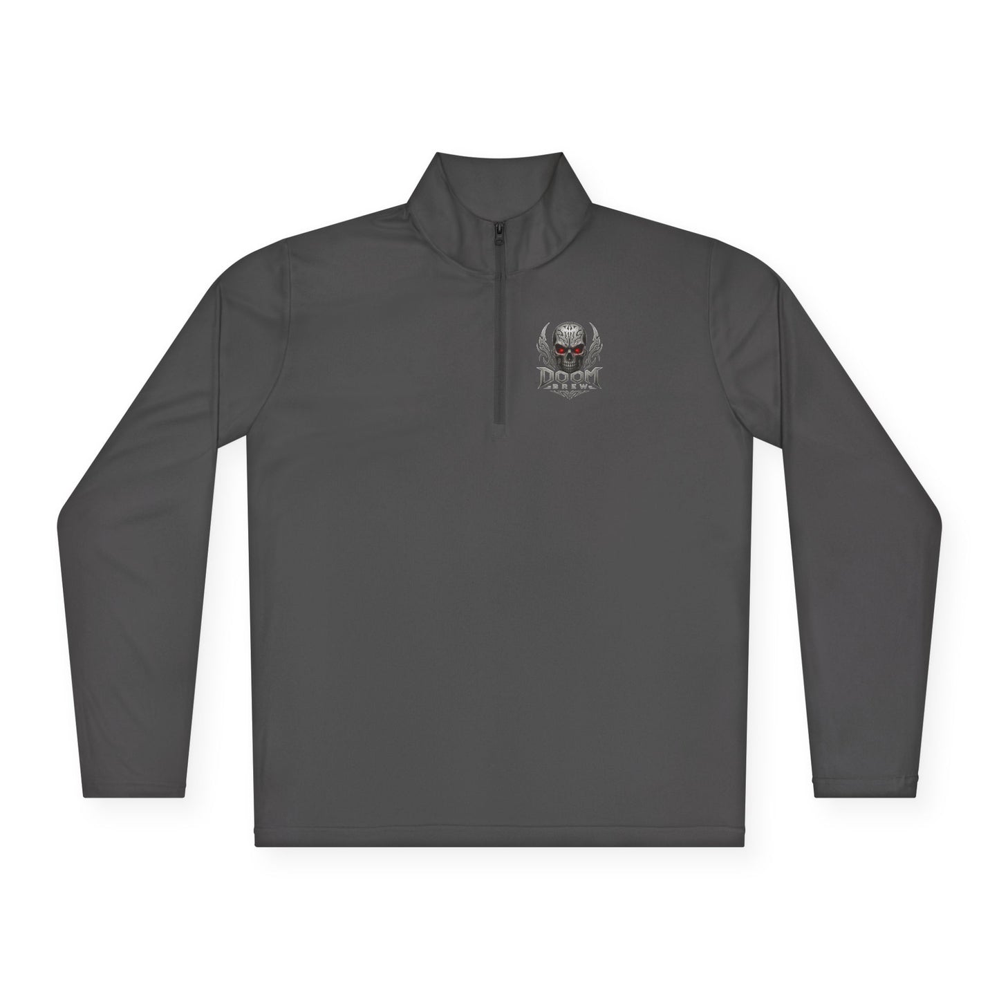 Skull Crest Quarter-Zip Pullover | Doom Brew Official Merch
