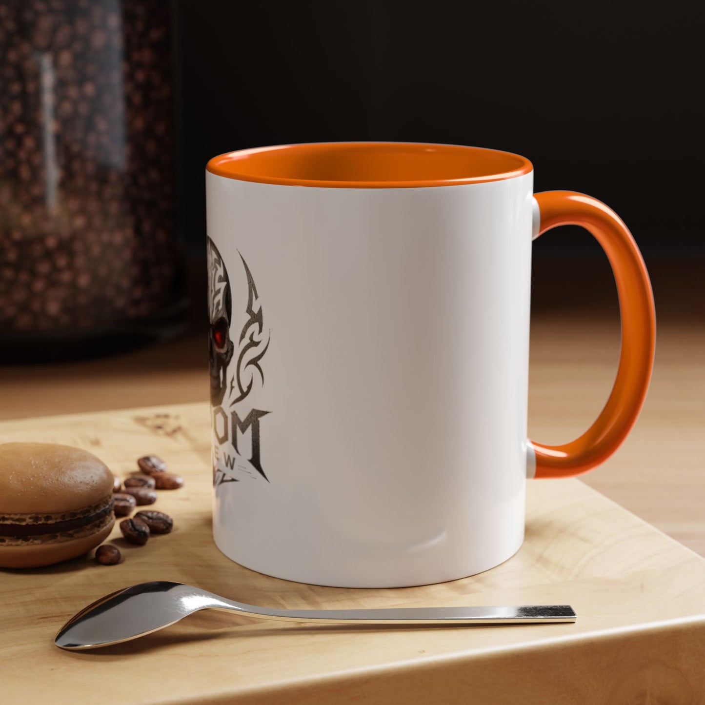 Doom Brew Skull Coffee Mug — Gothic Red-Eye 11/15oz Accent Mug