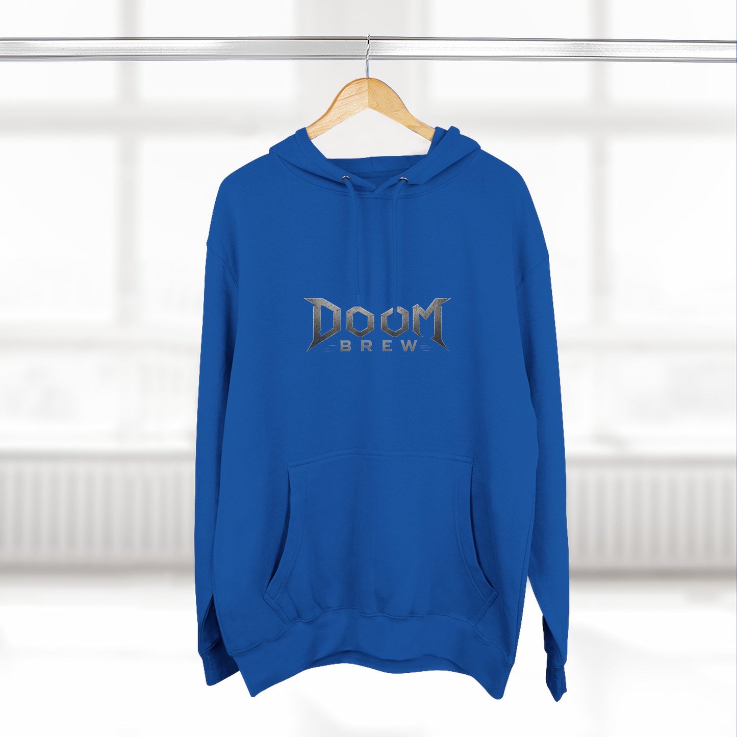 Doom Brew Hoodie — Gothic Logo Fleece Pullover