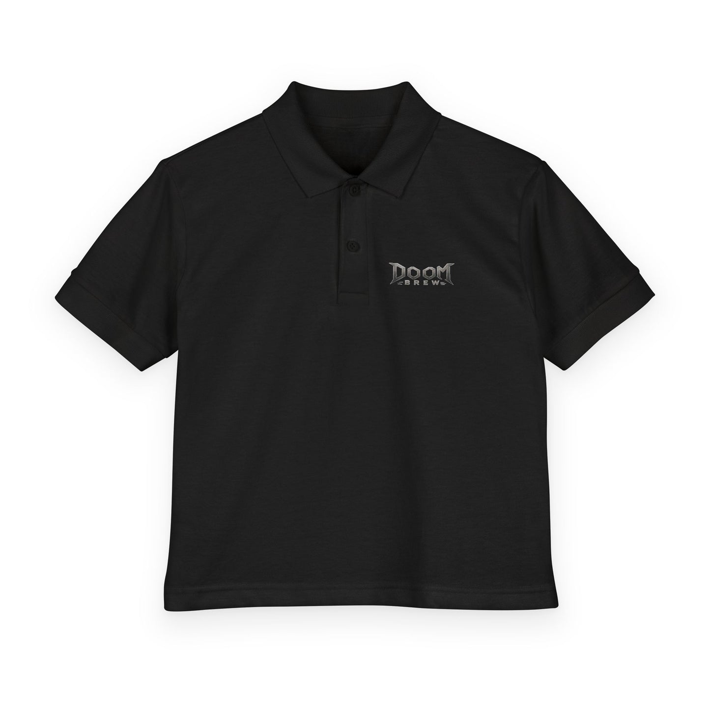 Youth Polo — 'Doom Brew' Logo Kids Jersey Polo Shirt