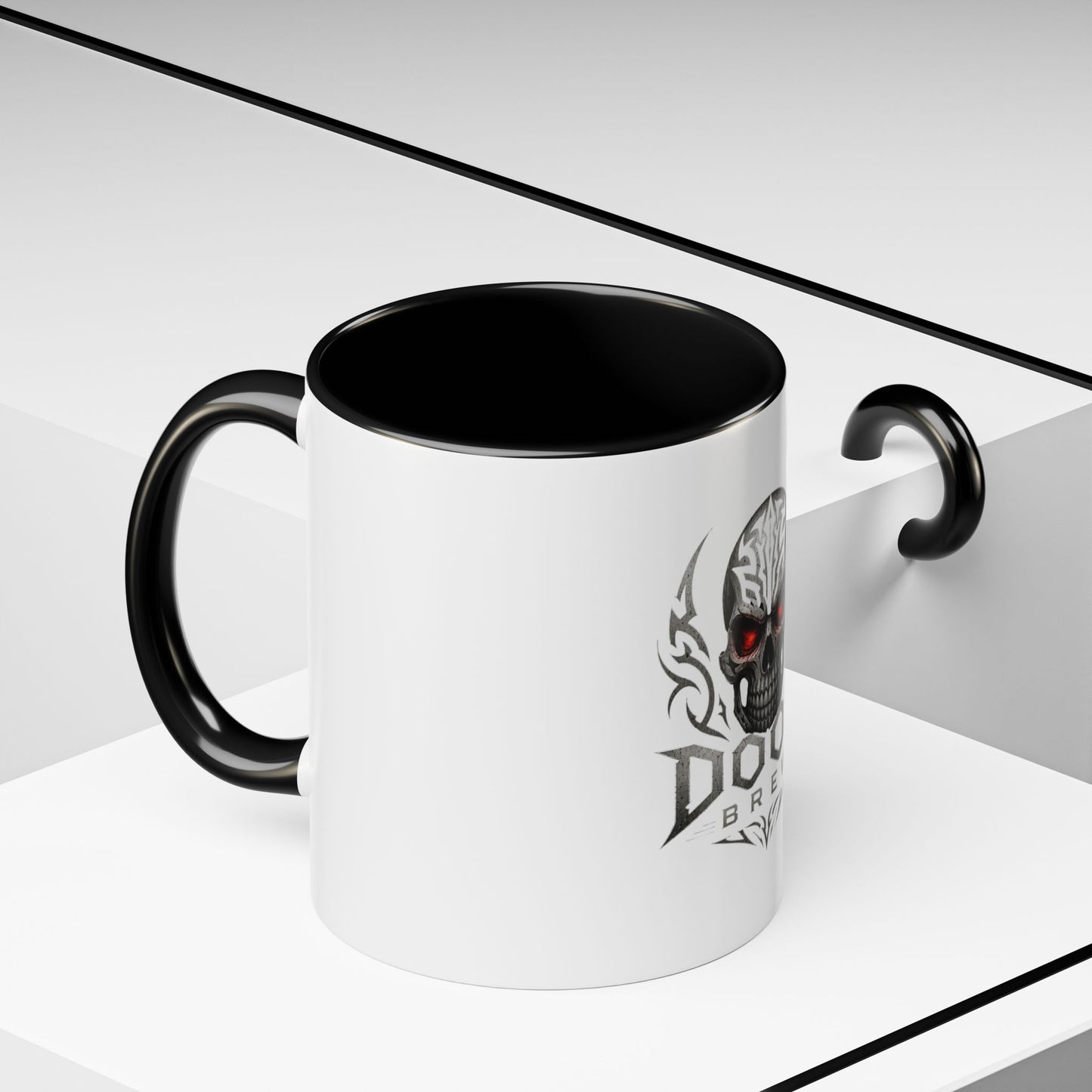 Doom Brew Skull Coffee Mug — Gothic Red-Eye 11/15oz Accent Mug