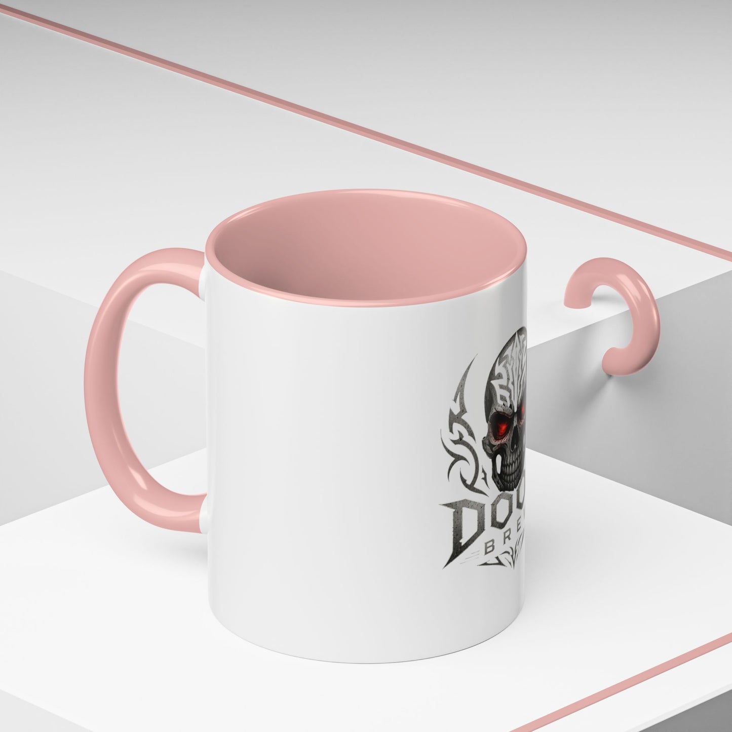 Doom Brew Skull Coffee Mug — Gothic Red-Eye 11/15oz Accent Mug