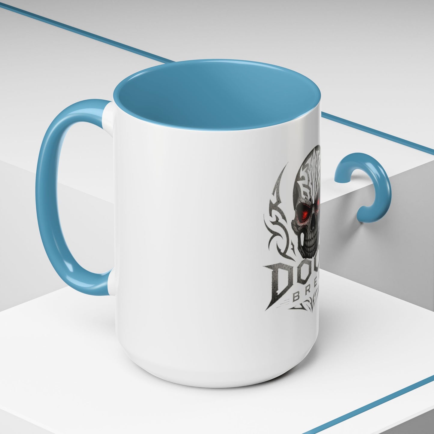 Doom Brew Skull Coffee Mug — Gothic Red-Eye 11/15oz Accent Mug