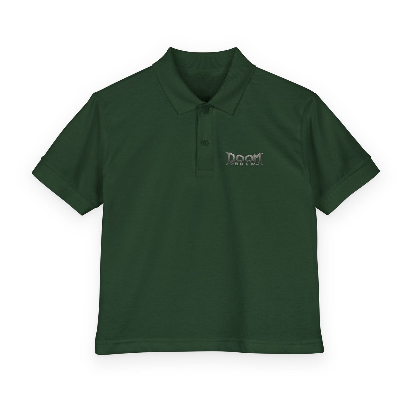 Youth Polo — 'Doom Brew' Logo Kids Jersey Polo Shirt