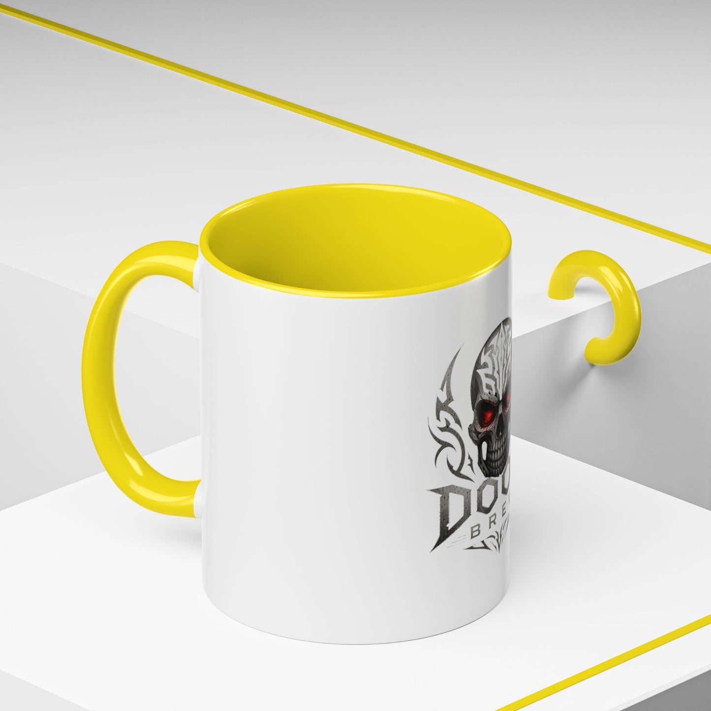 Doom Brew Skull Coffee Mug — Gothic Red-Eye 11/15oz Accent Mug