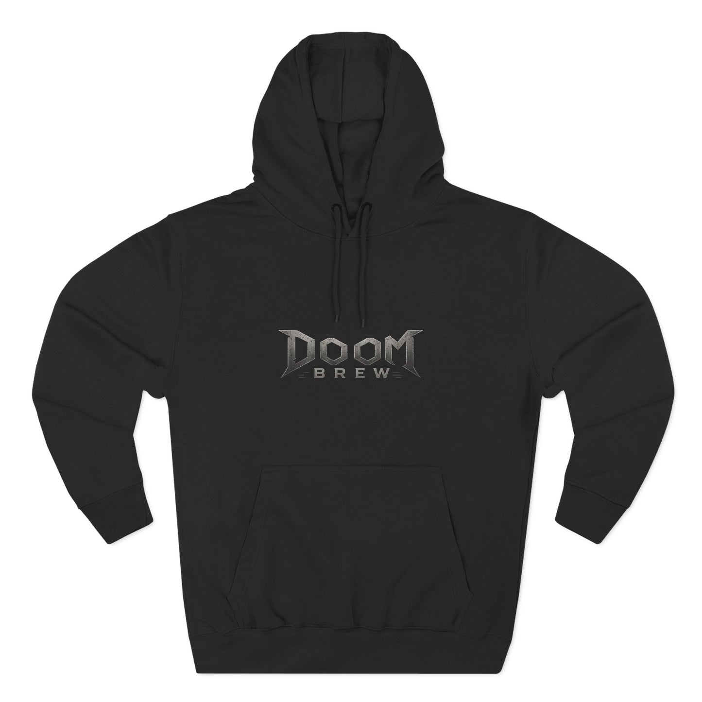 Doom Brew Hoodie — Gothic Logo Fleece Pullover