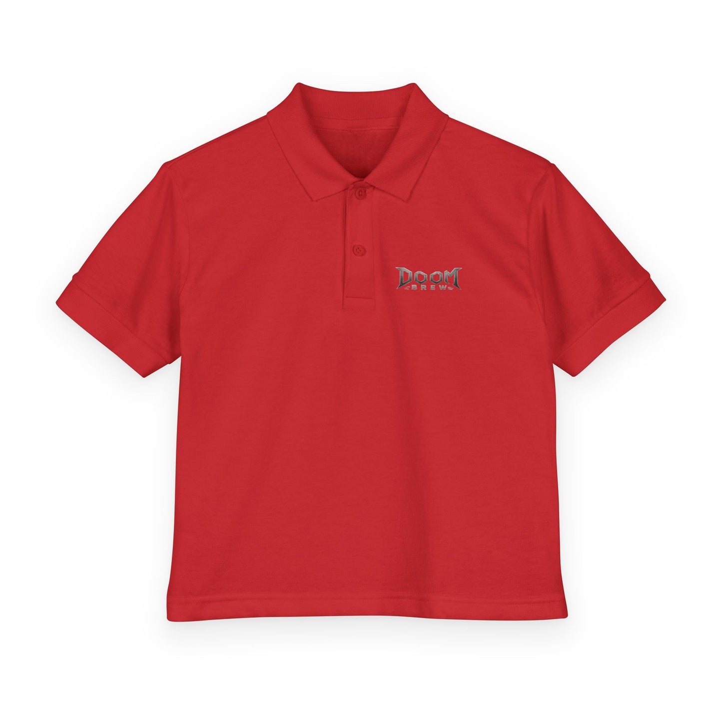 Youth Polo — 'Doom Brew' Logo Kids Jersey Polo Shirt