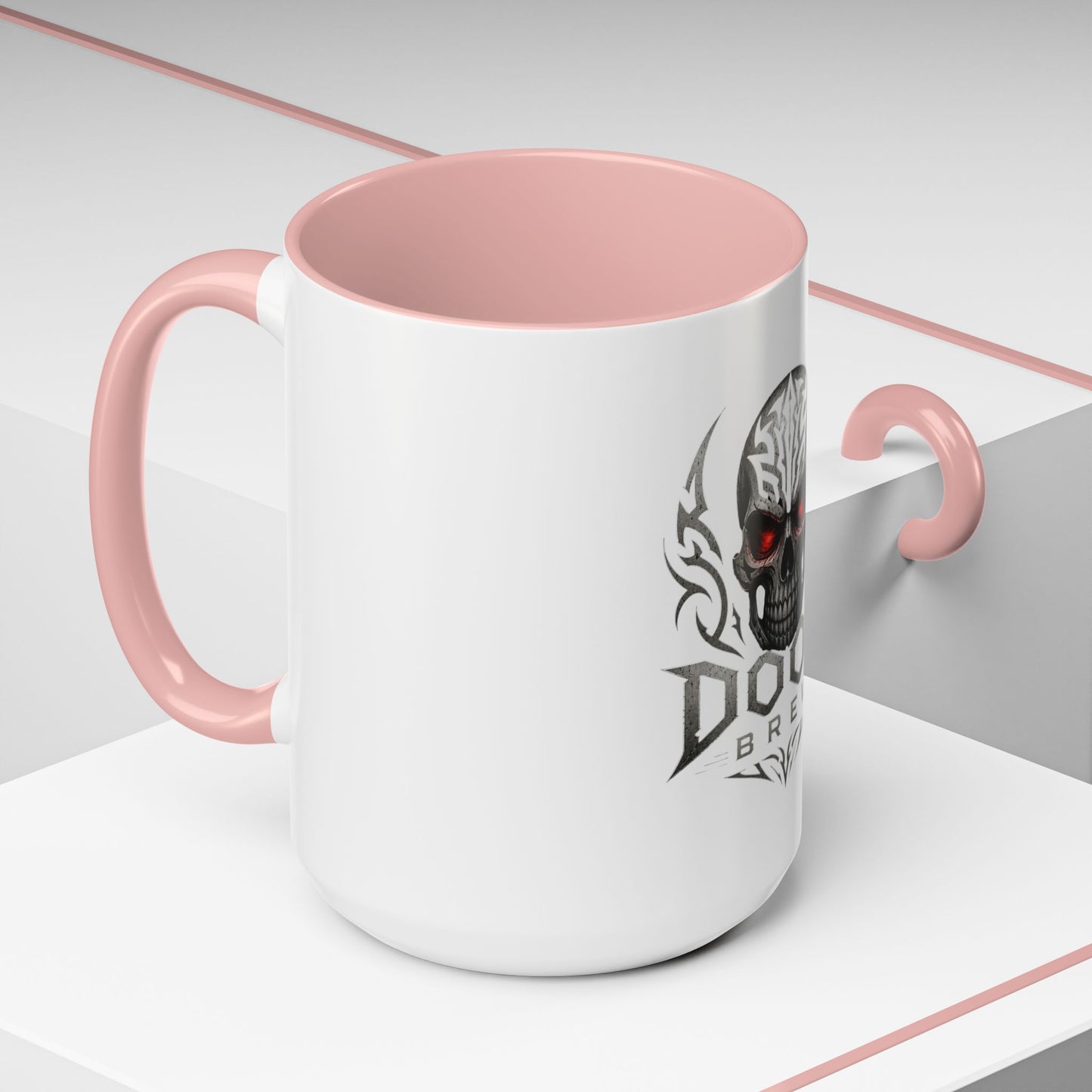 Doom Brew Skull Coffee Mug — Gothic Red-Eye 11/15oz Accent Mug