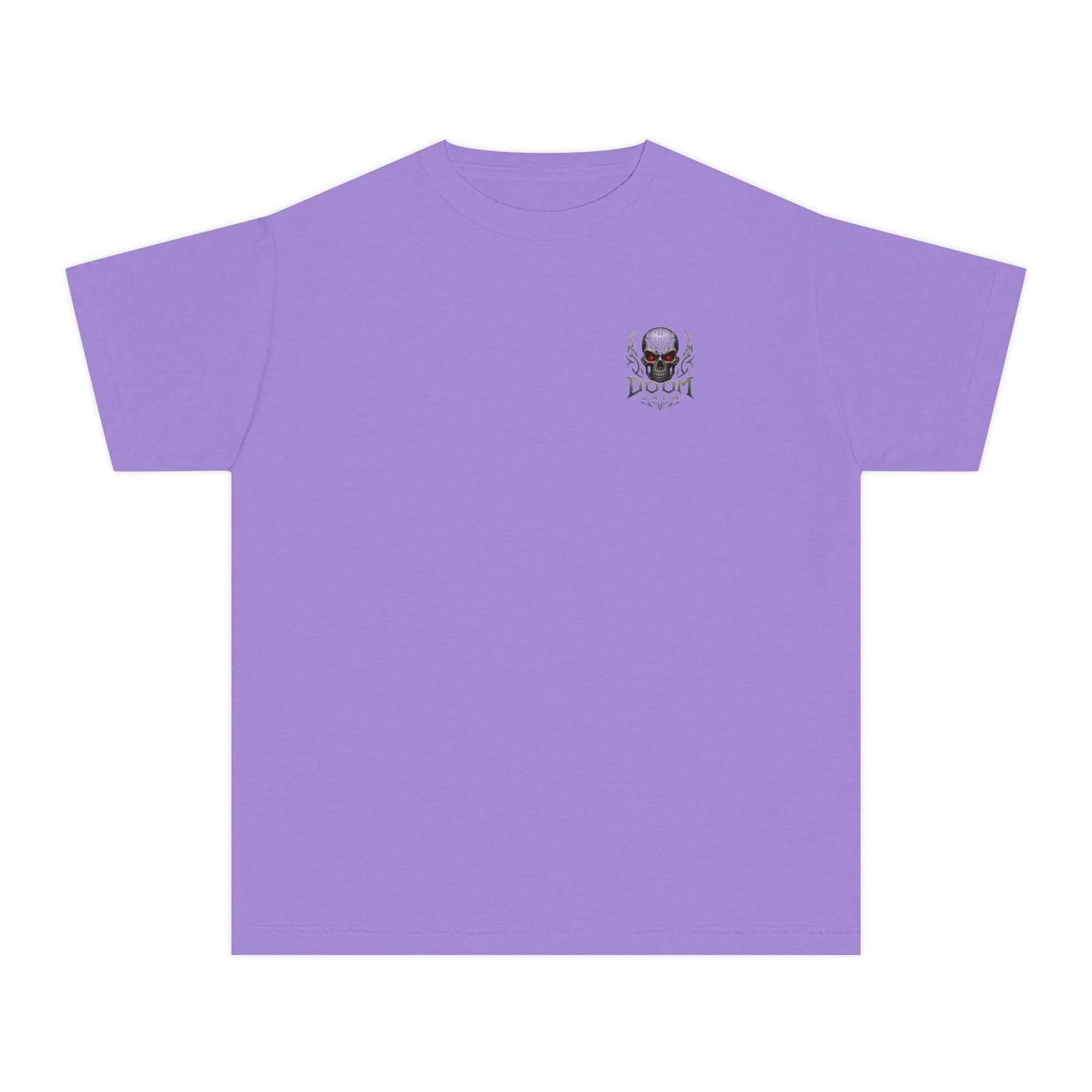 Youth Tee — Doom Brew Graphic Chest Print, Casual Kids Shirt