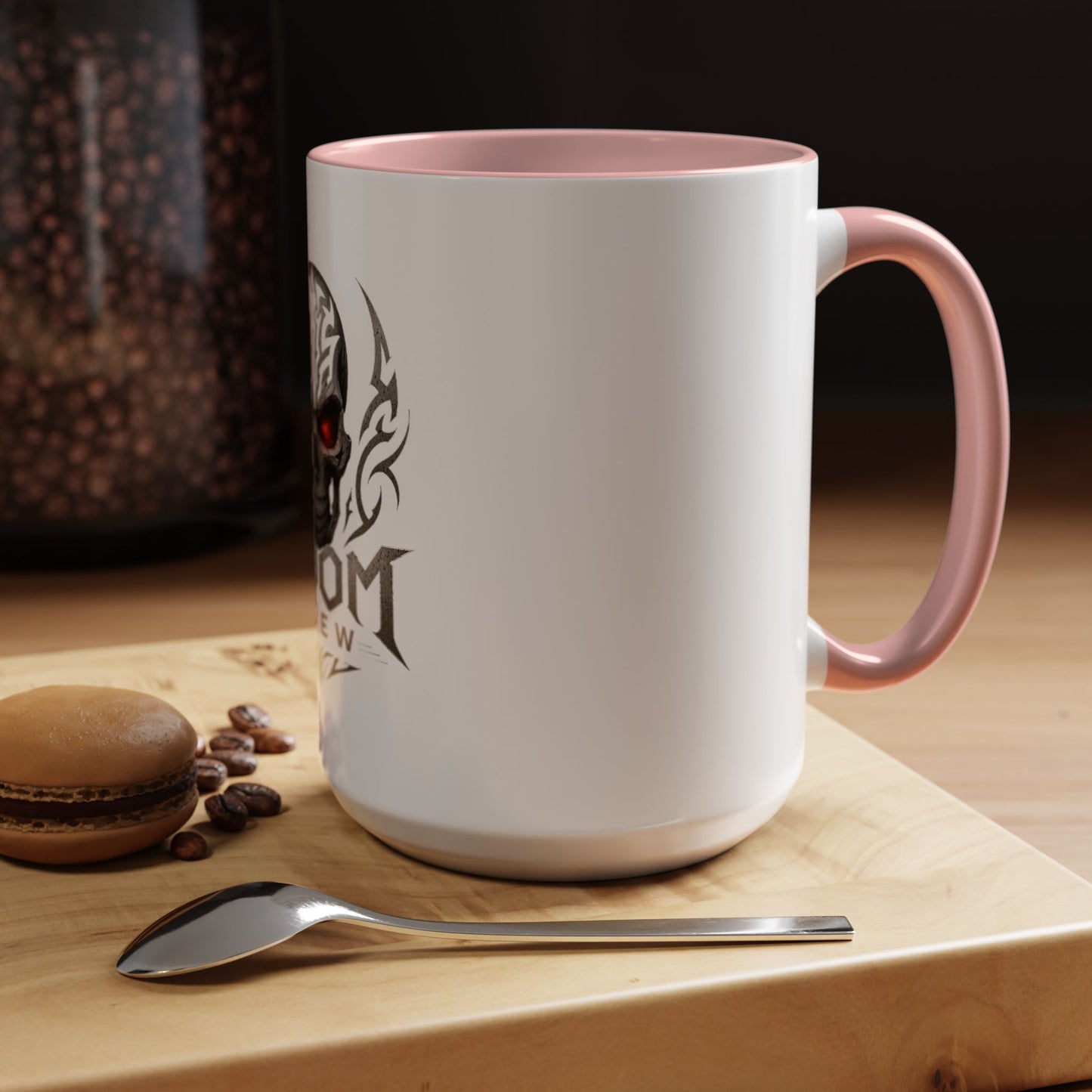 Doom Brew Skull Coffee Mug — Gothic Red-Eye 11/15oz Accent Mug