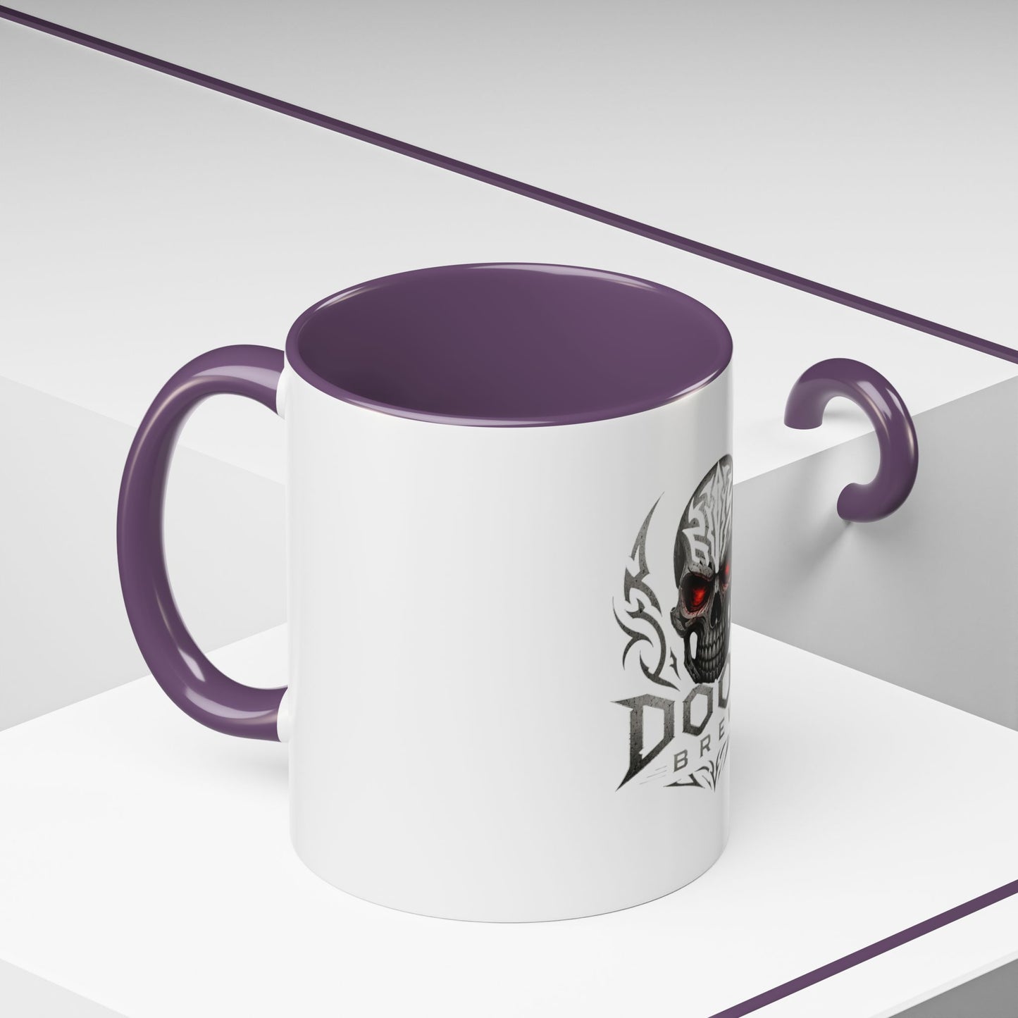 Doom Brew Skull Coffee Mug — Gothic Red-Eye 11/15oz Accent Mug