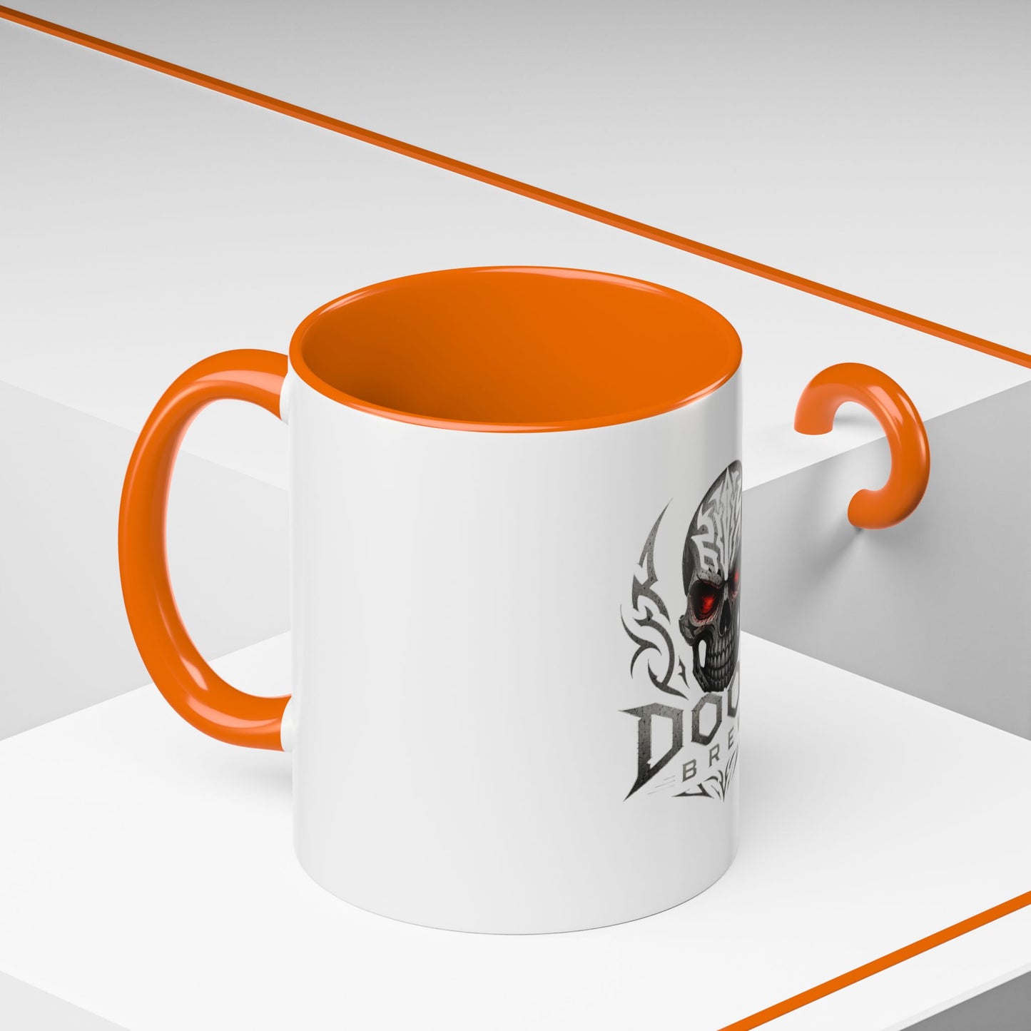 Doom Brew Skull Coffee Mug — Gothic Red-Eye 11/15oz Accent Mug