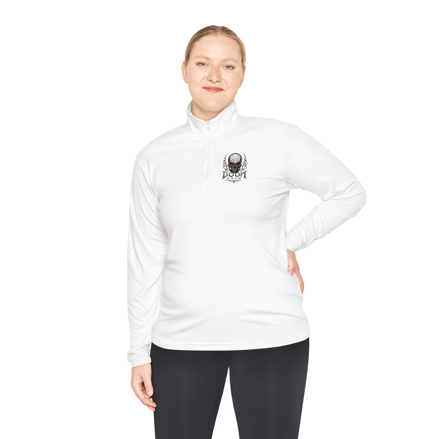 Skull Crest Quarter-Zip Pullover | Doom Brew Official Merch