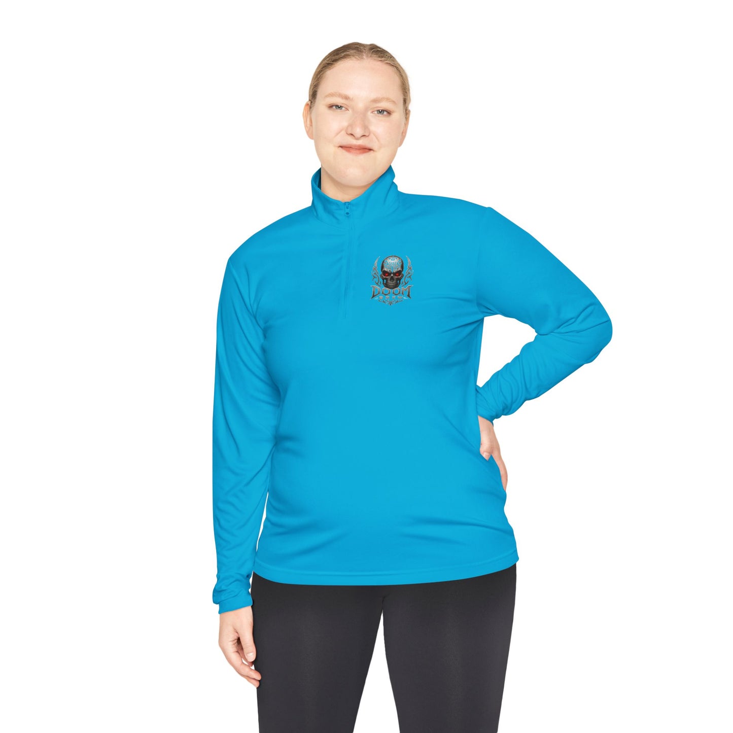 Skull Crest Quarter-Zip Pullover | Doom Brew Official Merch