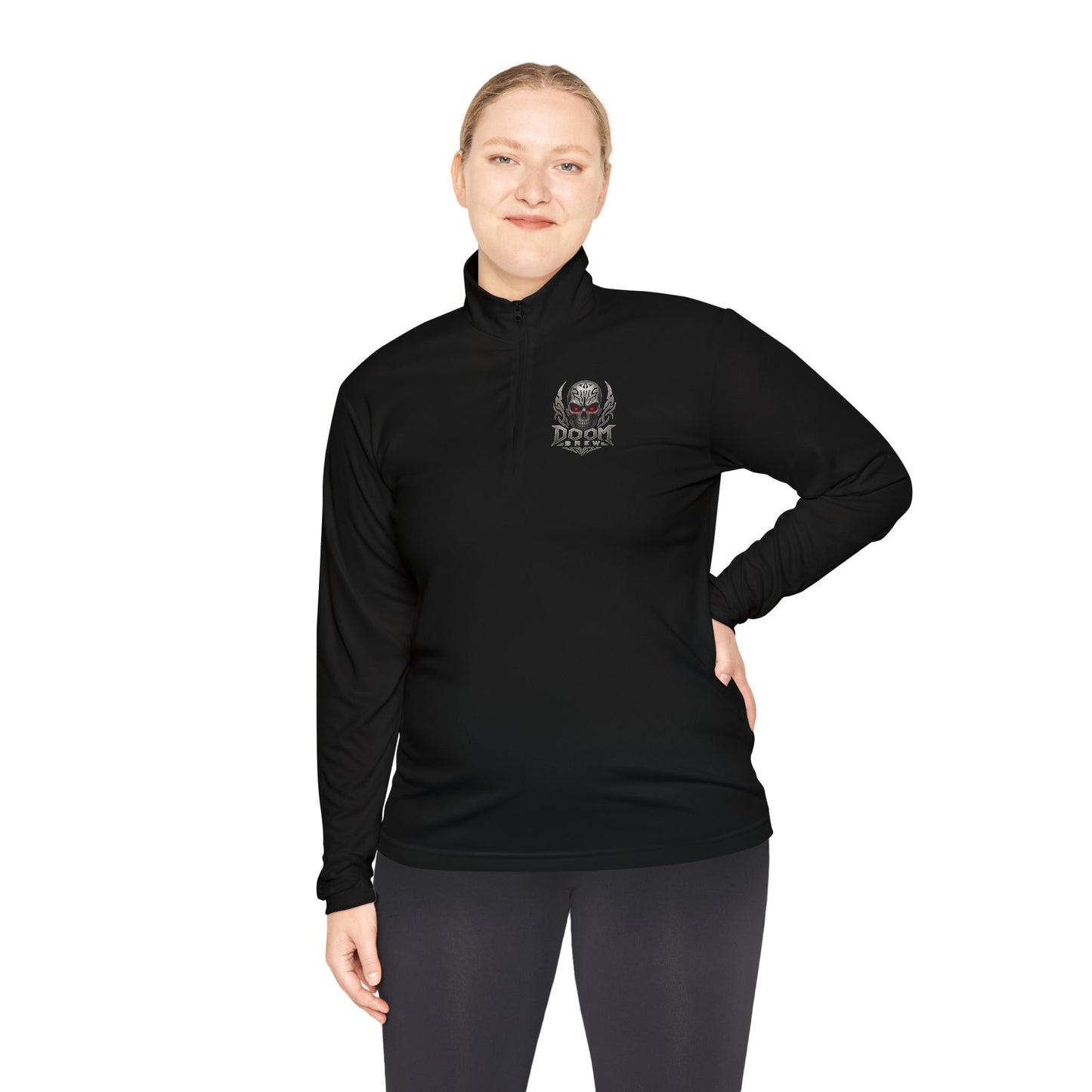 Skull Crest Quarter-Zip Pullover | Doom Brew Official Merch