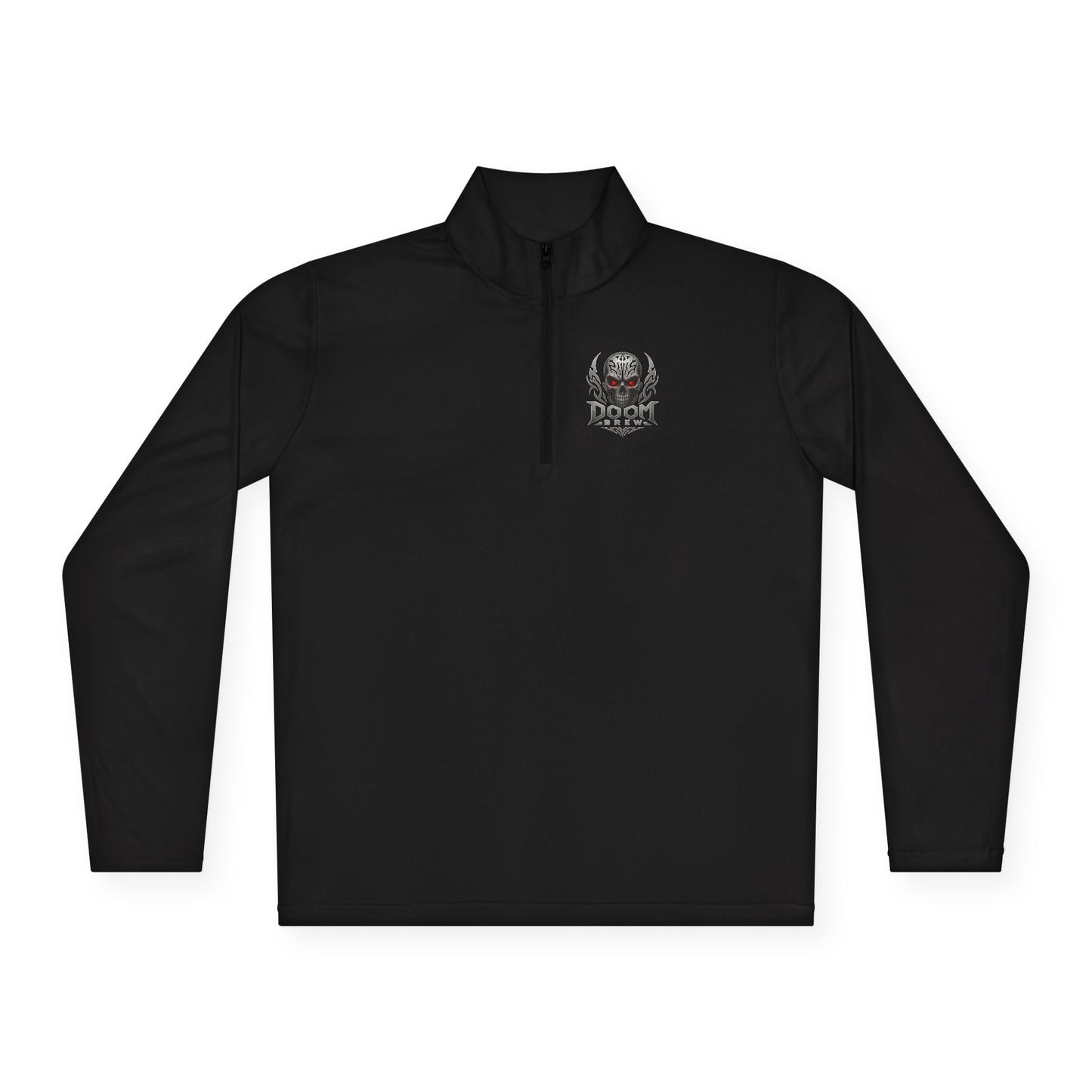 Skull Crest Quarter-Zip Pullover | Doom Brew Official Merch