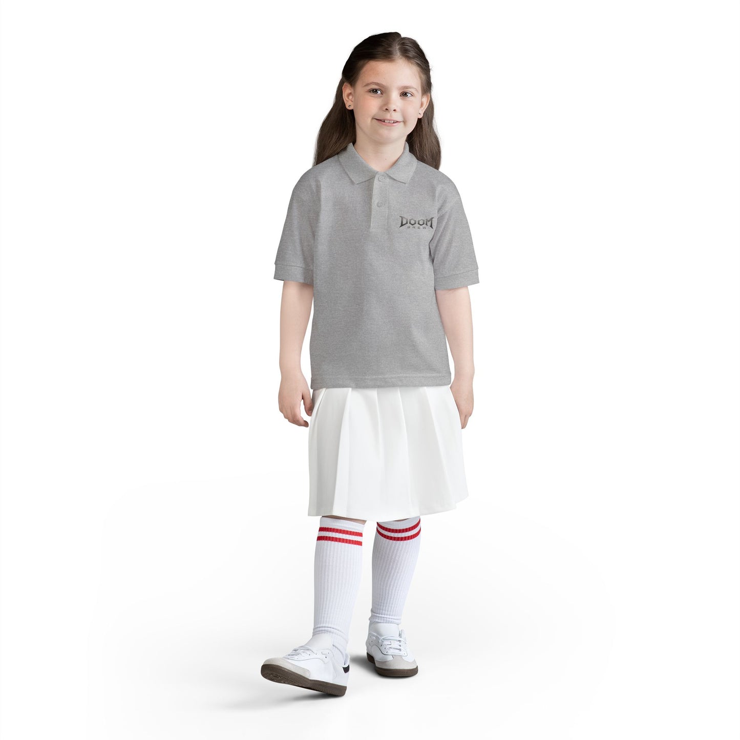 Youth Polo — 'Doom Brew' Logo Kids Jersey Polo Shirt