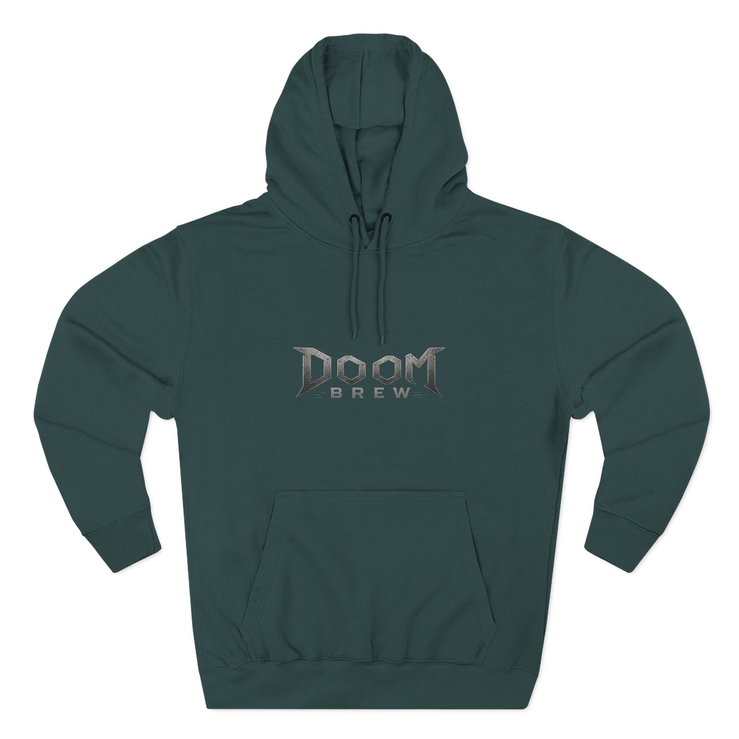 Doom Brew Hoodie — Gothic Logo Fleece Pullover