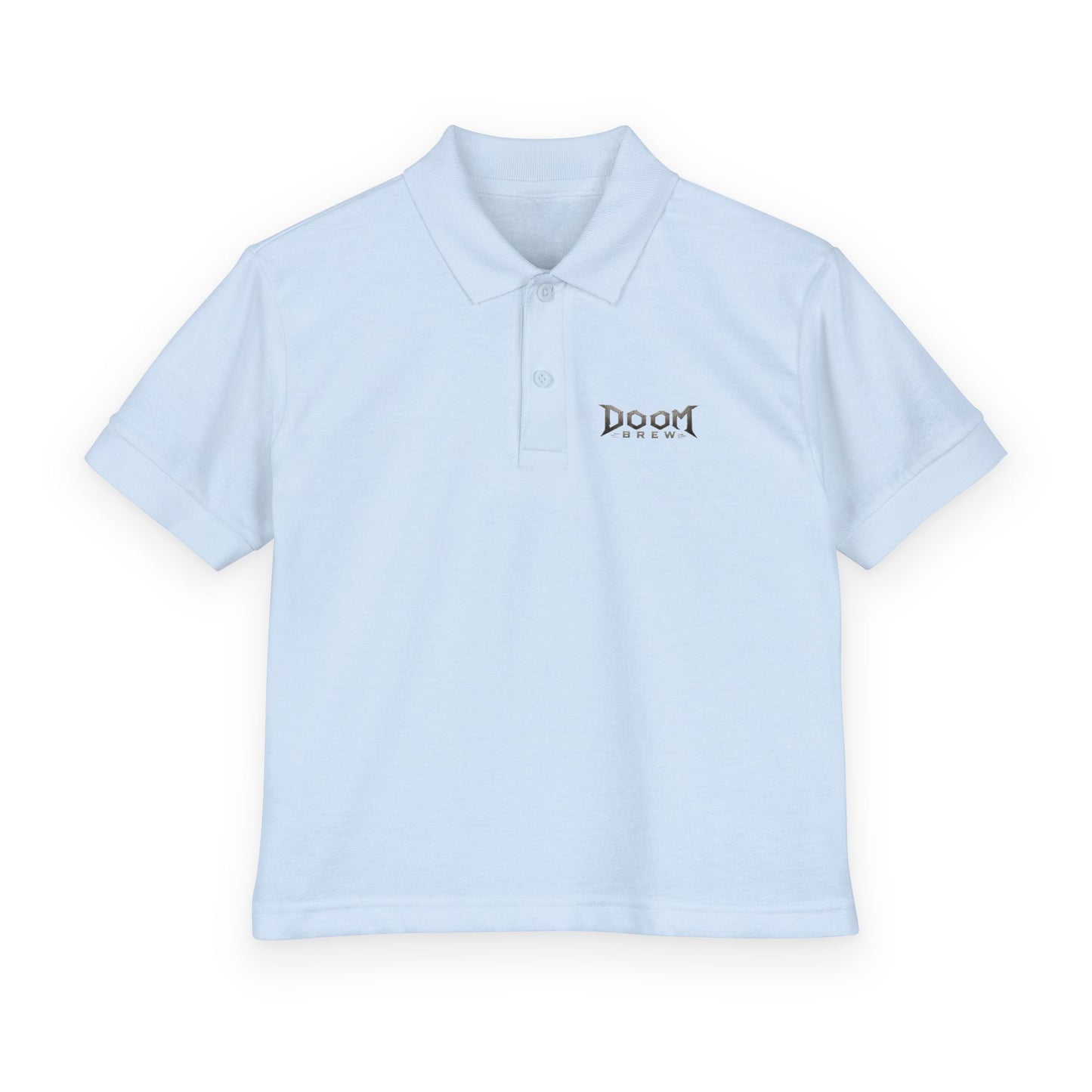 Youth Polo — 'Doom Brew' Logo Kids Jersey Polo Shirt