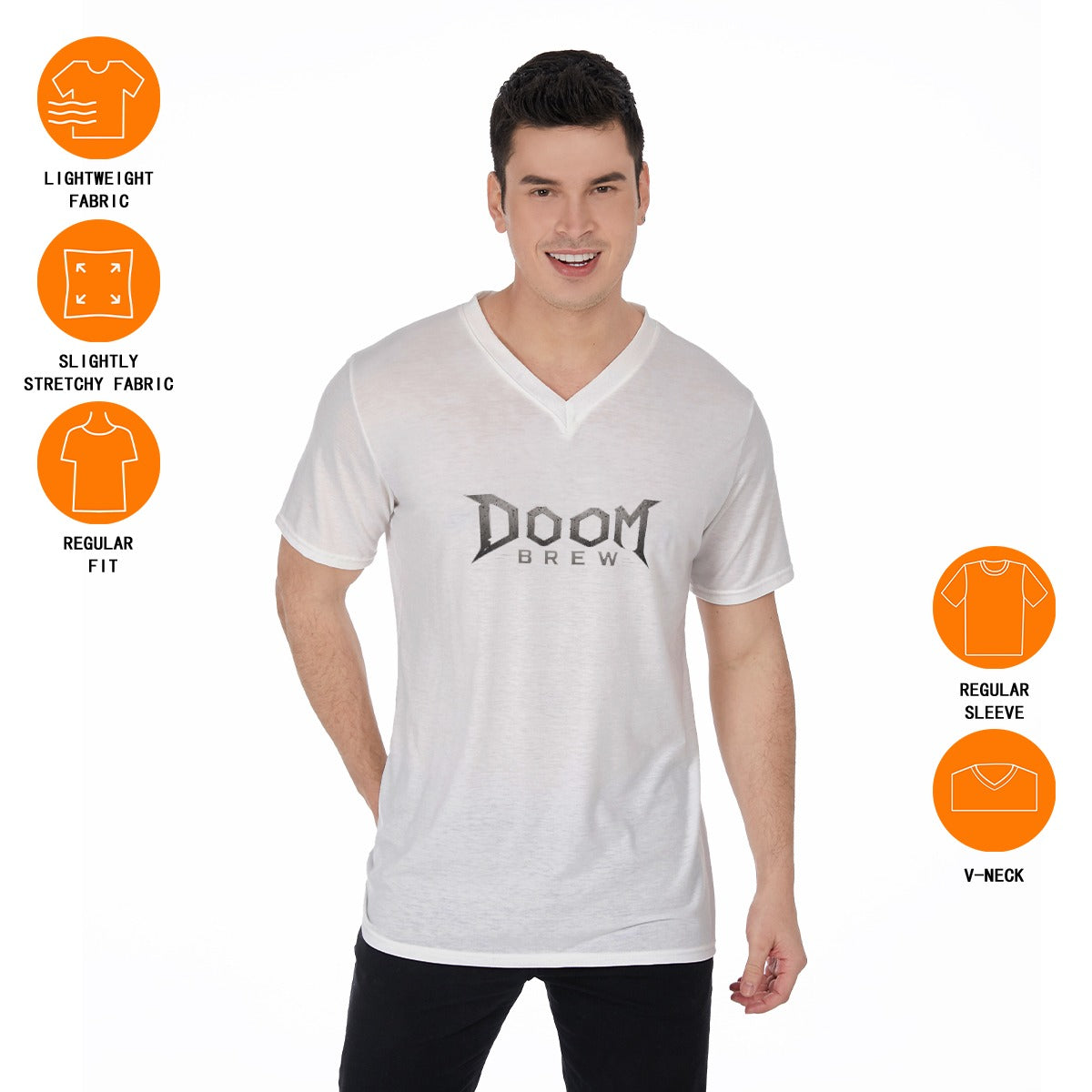 All-Over Print V-Neck T-Shirt
