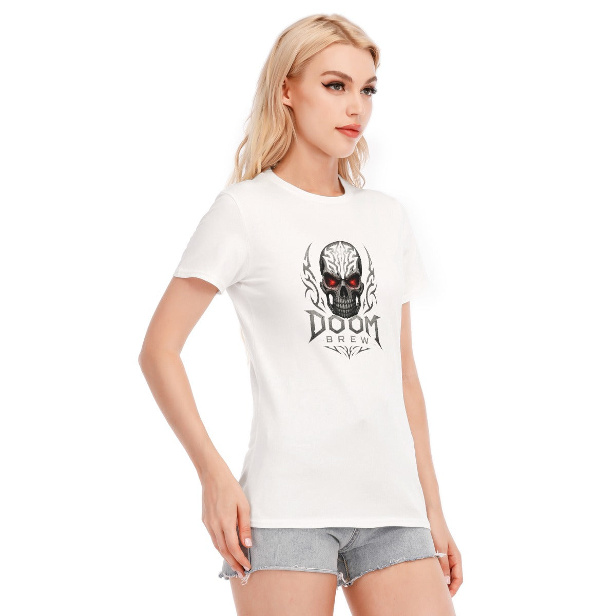All-Over Print Women's Round Neck T-Shirt | 190GSM Cotton