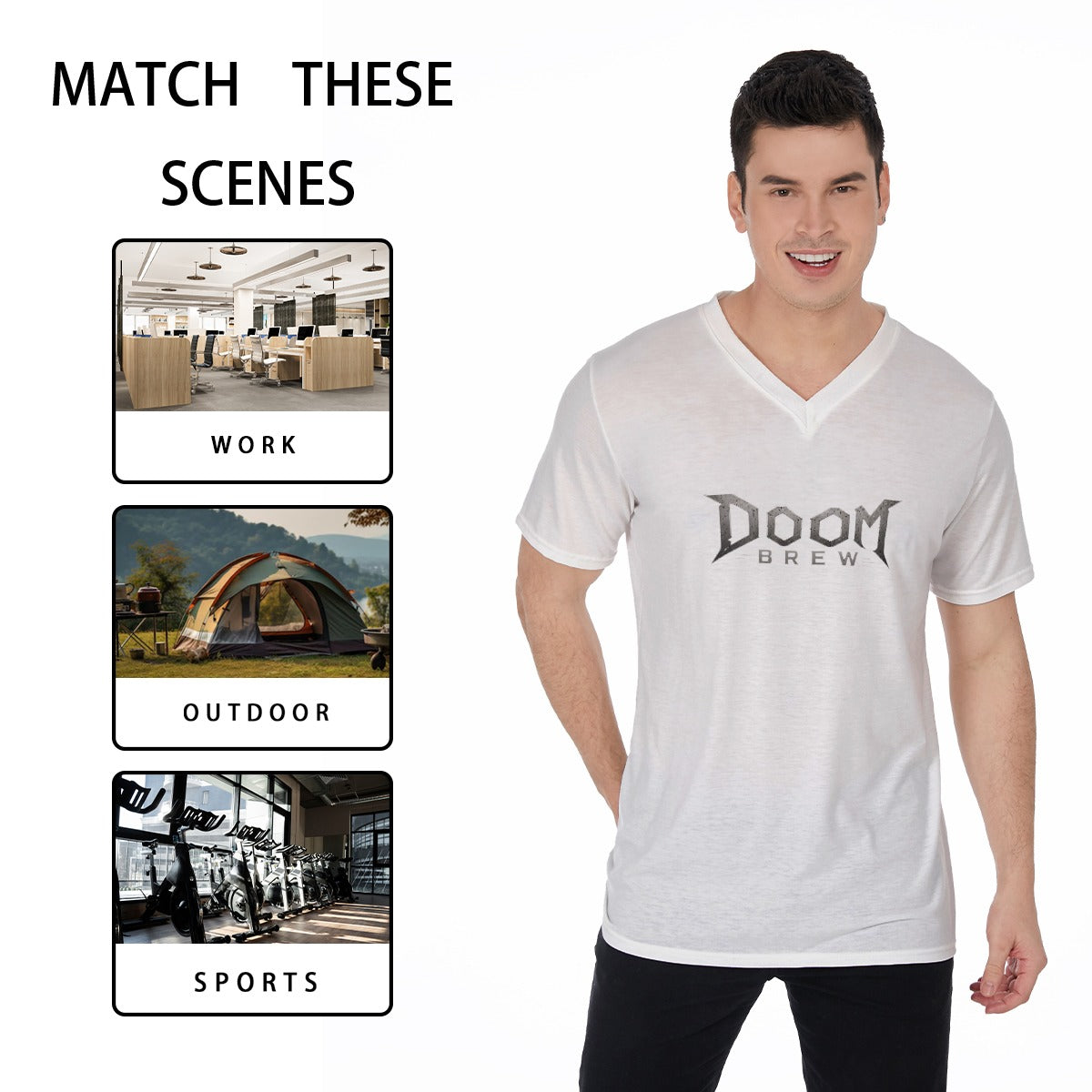 All-Over Print V-Neck T-Shirt