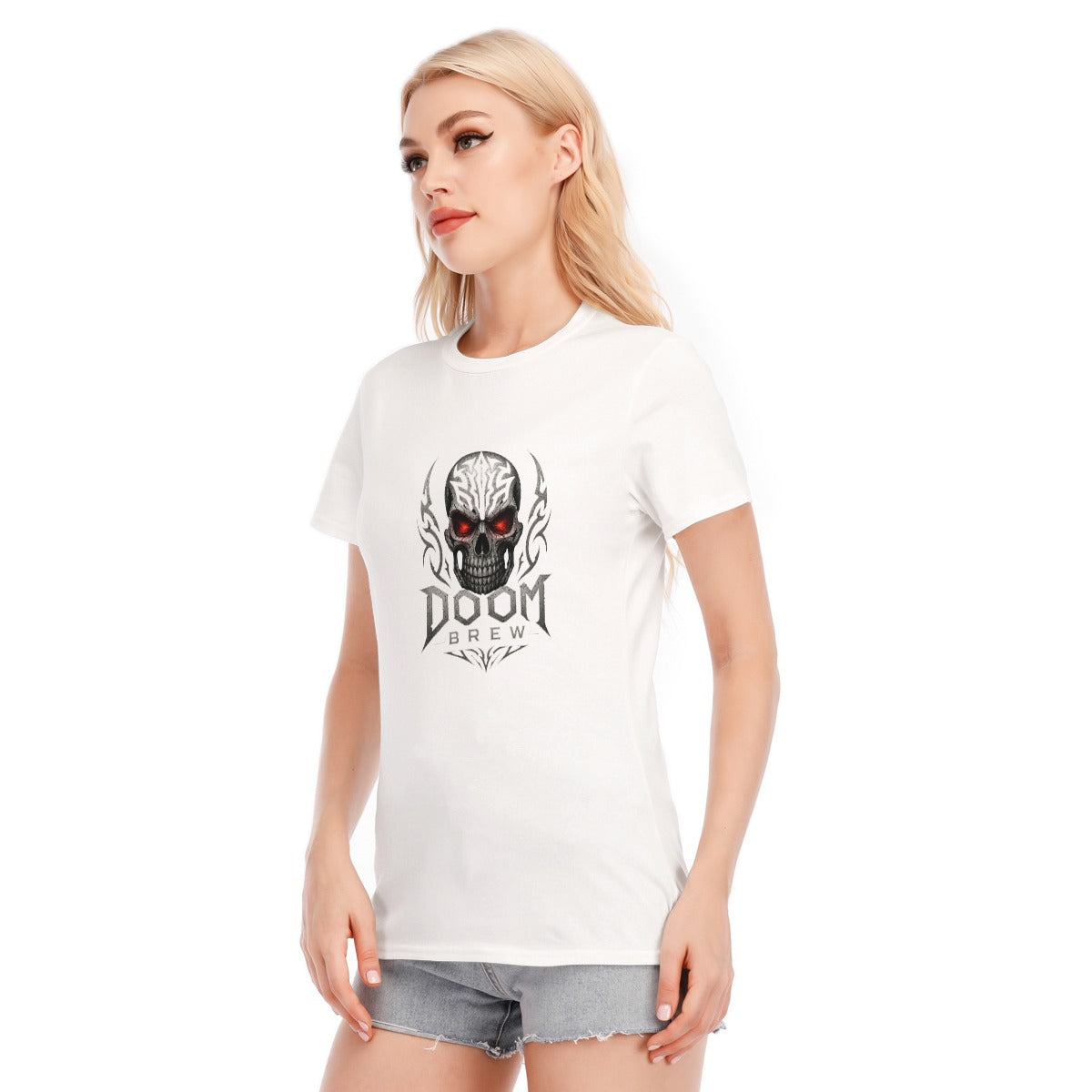 All-Over Print Women's Round Neck T-Shirt | 190GSM Cotton