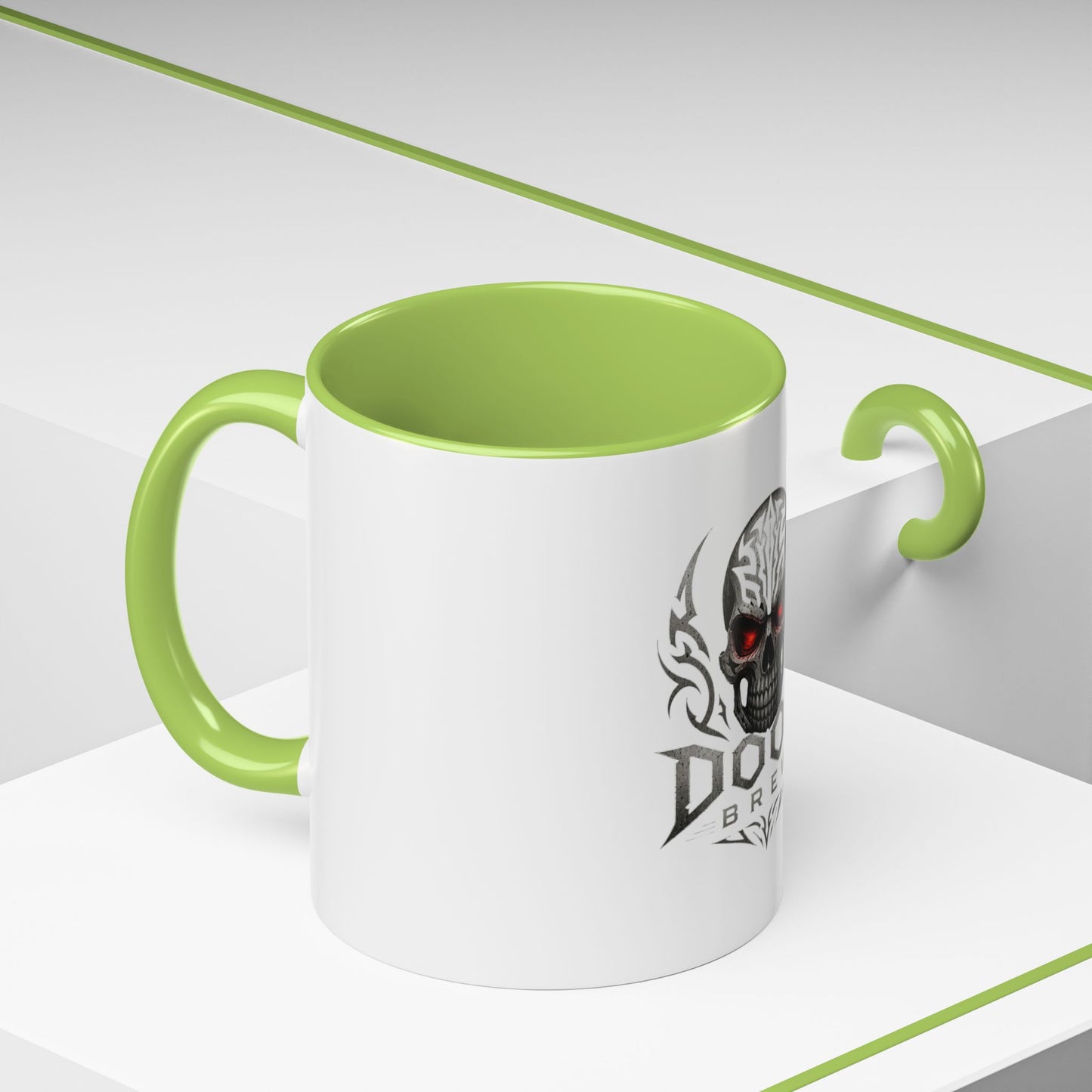 Doom Brew Skull Coffee Mug — Gothic Red-Eye 11/15oz Accent Mug