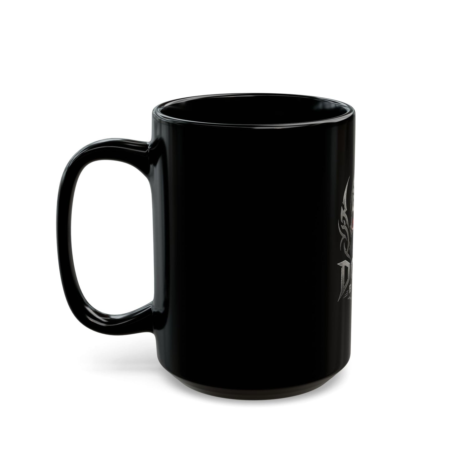 Doom Brew Skull Coffee Mug – Gothic Black Ceramic 11oz/15oz