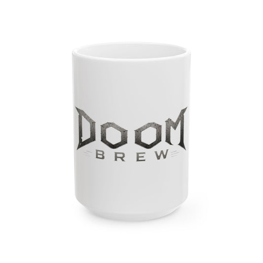 Doom Brew Ceramic Mug — Funny Gamer Coffee Cup (11oz & 15oz)