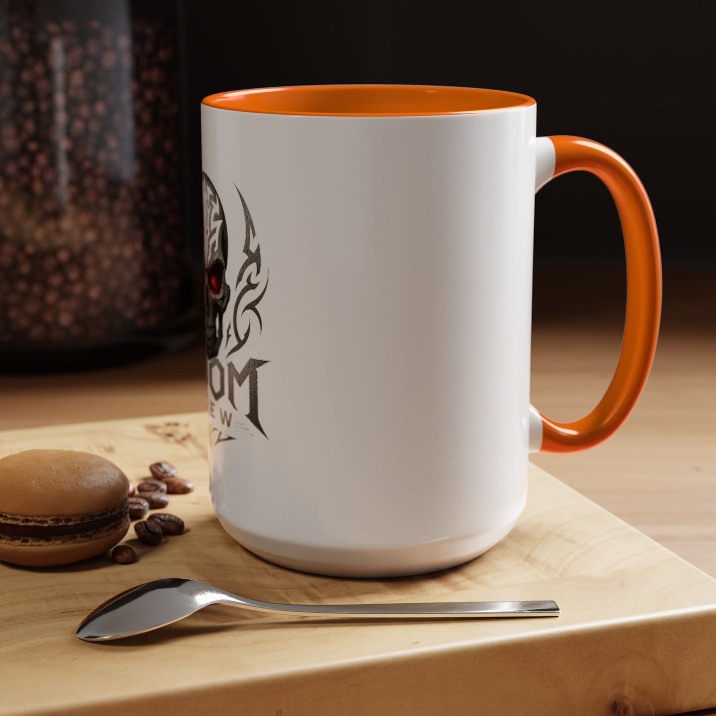 Doom Brew Skull Coffee Mug — Gothic Red-Eye 11/15oz Accent Mug