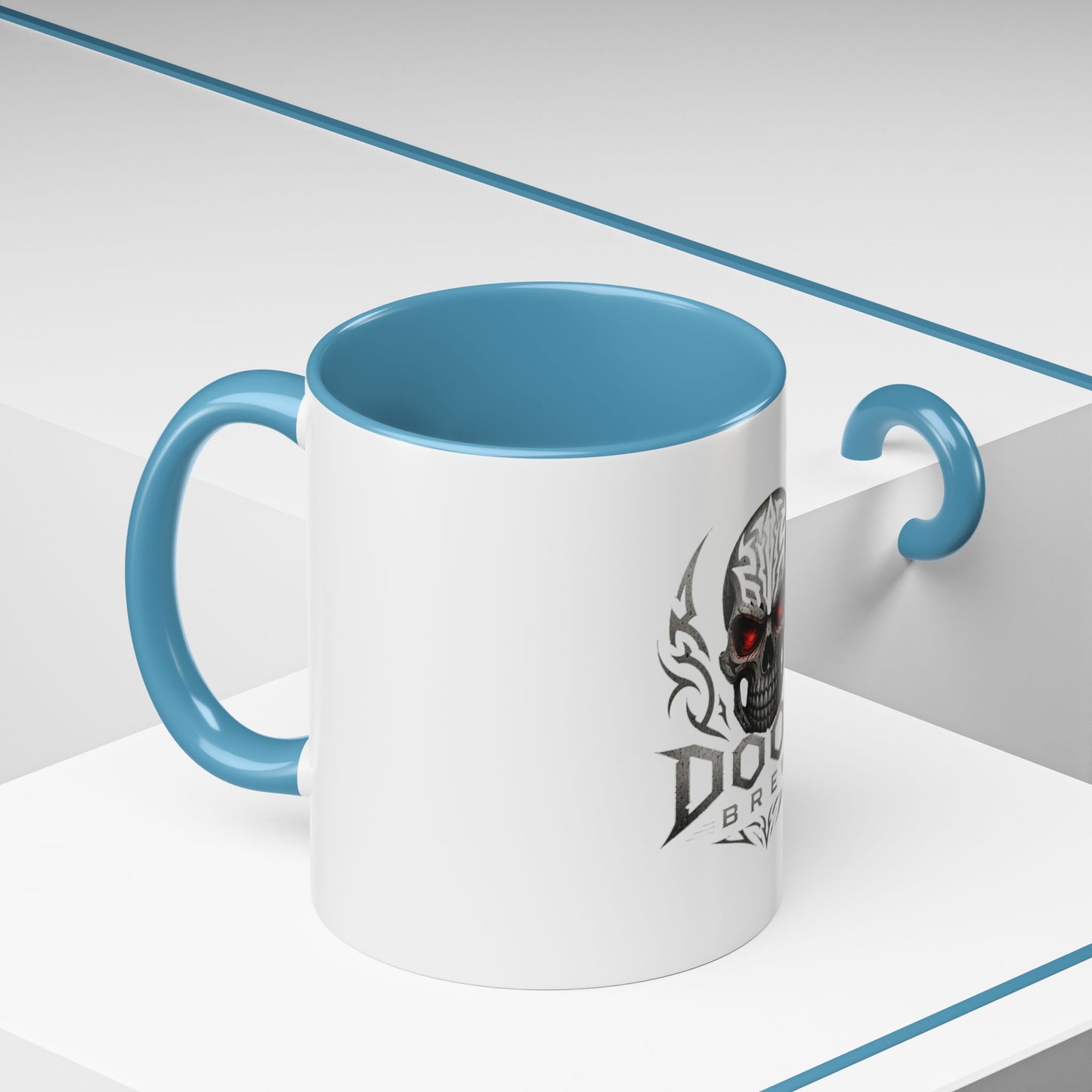 Doom Brew Skull Coffee Mug — Gothic Red-Eye 11/15oz Accent Mug
