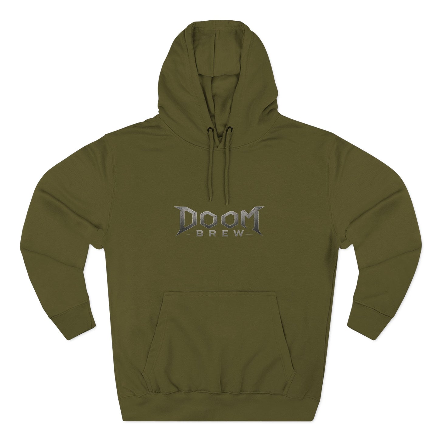 Doom Brew Hoodie — Gothic Logo Fleece Pullover