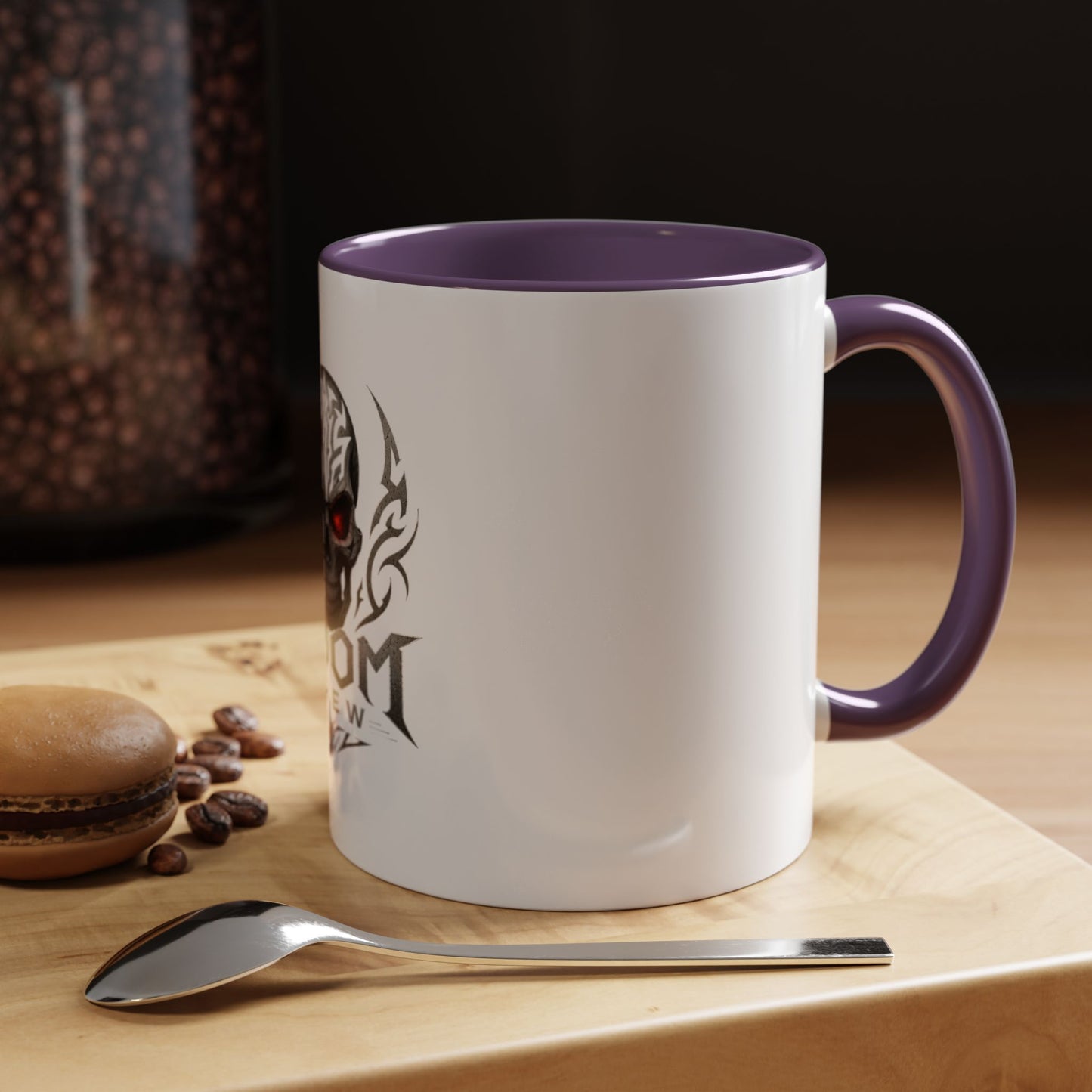 Doom Brew Skull Coffee Mug — Gothic Red-Eye 11/15oz Accent Mug