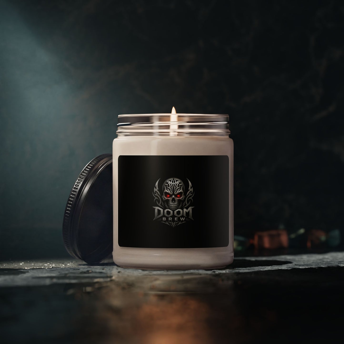Doom Brew Scented Soy Candle — 9oz Gothic Skull Aromatherapy Candle