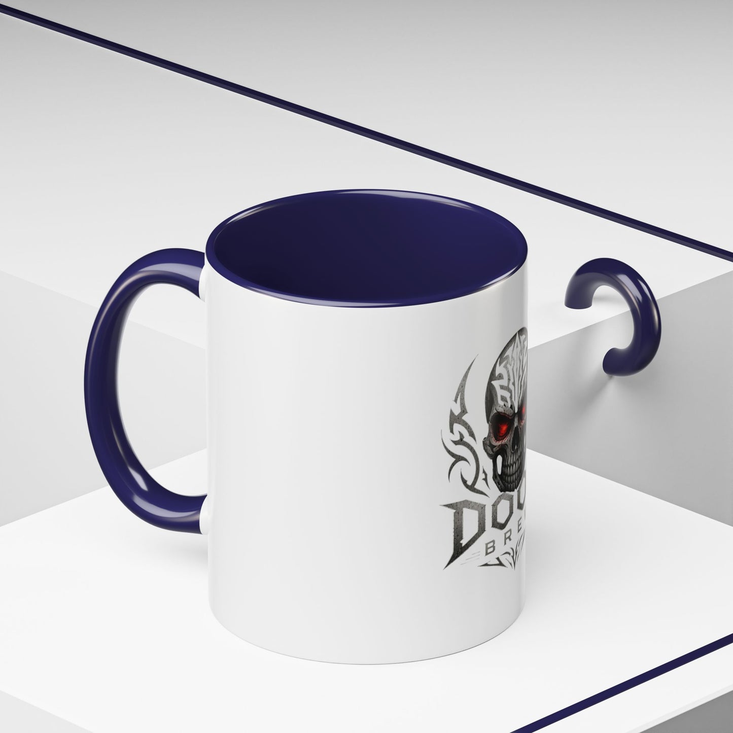 Doom Brew Skull Coffee Mug — Gothic Red-Eye 11/15oz Accent Mug