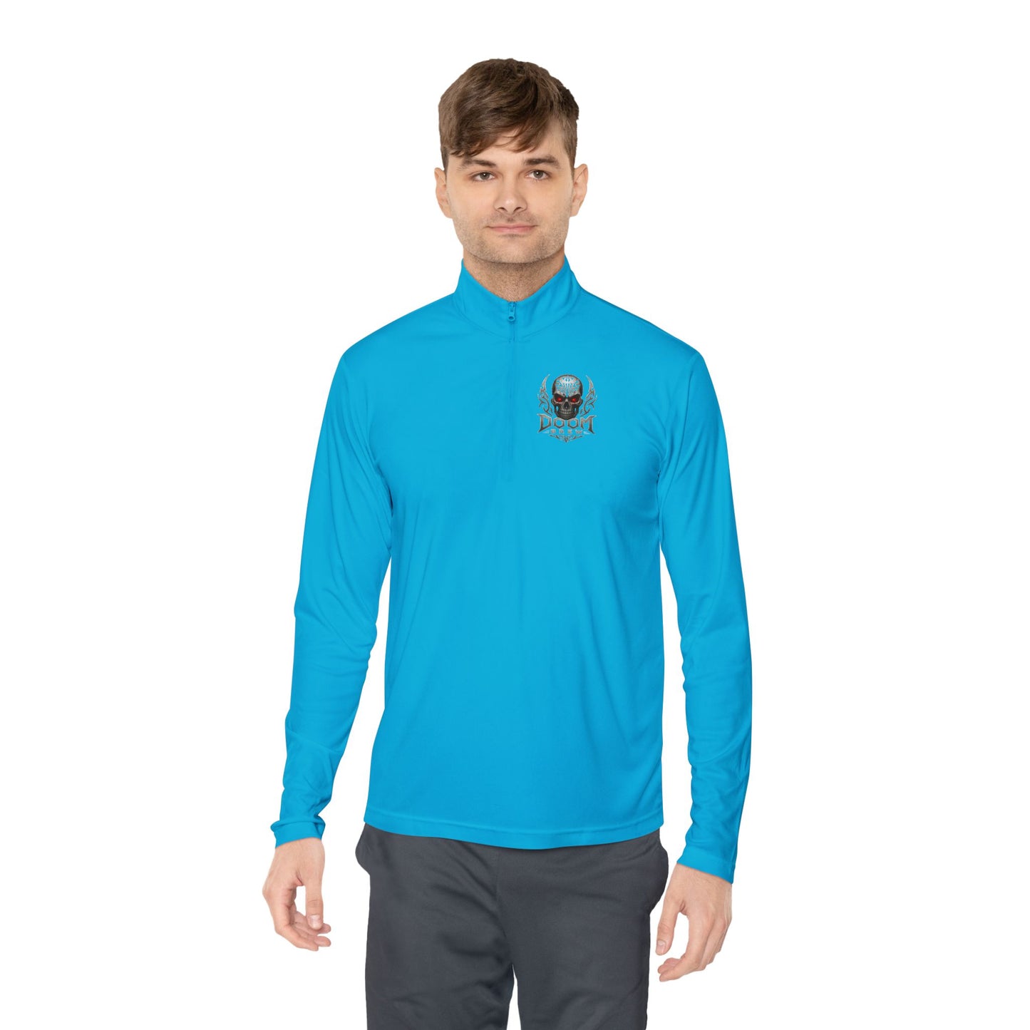 Skull Crest Quarter-Zip Pullover | Doom Brew Official Merch