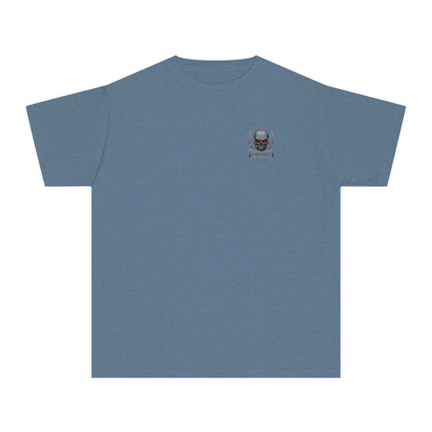 Youth Tee — Doom Brew Graphic Chest Print, Casual Kids Shirt