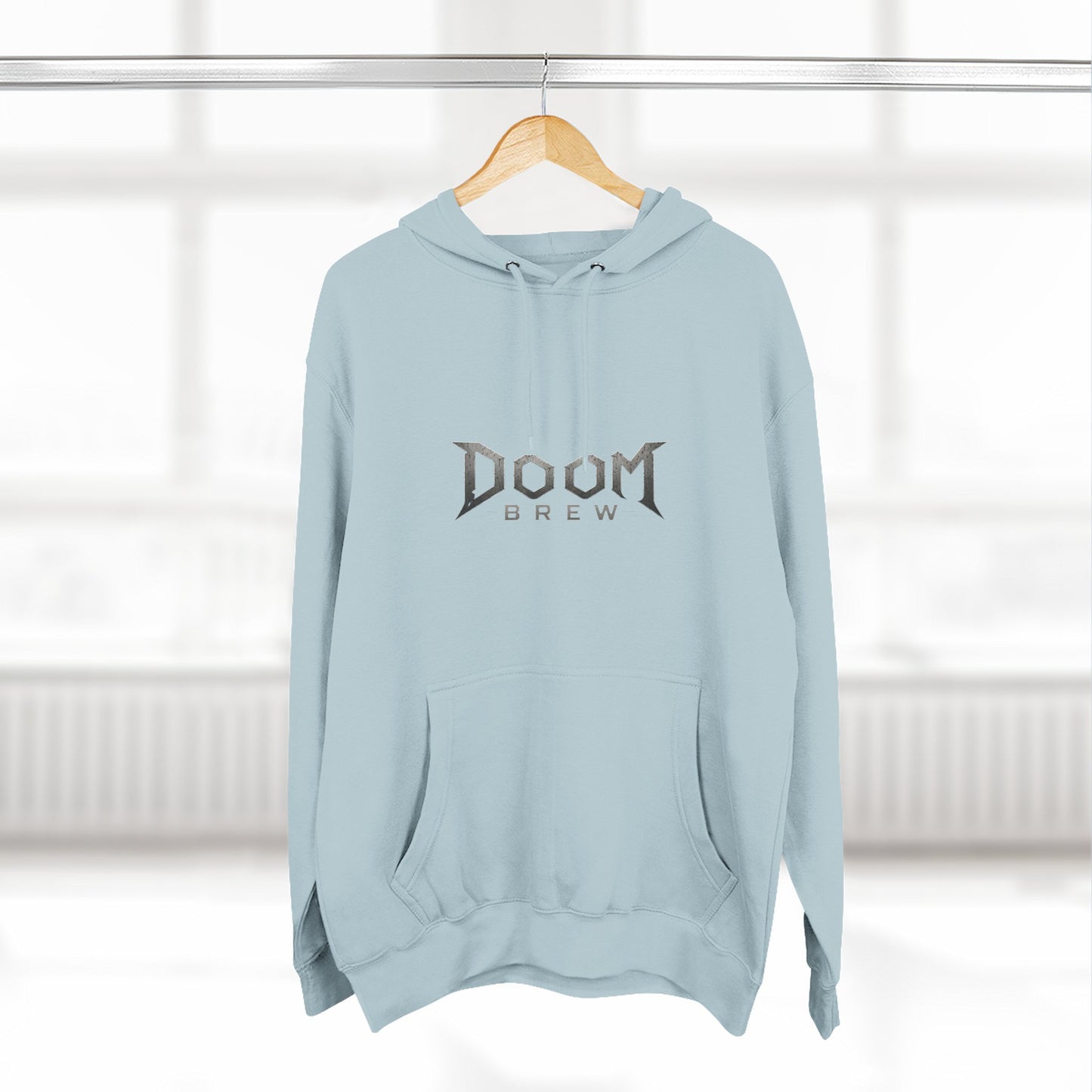 Doom Brew Hoodie — Gothic Logo Fleece Pullover